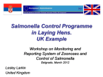 Salmonella Control Programme in Laying Hens.