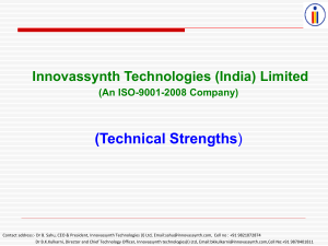 Innovassynth Technologies - Chemical Manufacturing Companies in