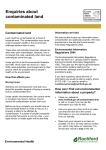 Enquiries about contaminated Land and Environmental Information