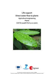 Life support Direct water flow to plants