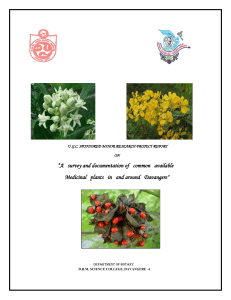 “A survey and documentation of common available Medicinal plants