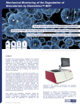 Mechanical monitoring of the degradation of hydrogels