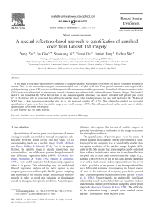 A spectral reflectance-based approach to quantification of grassland