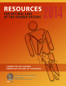 Resources for Optimal Care of the the Injured Patient 2014
