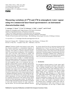 Measuring variations of δ18O and δ2H in atmospheric water vapour