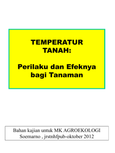 agroekologi temperatur tanah