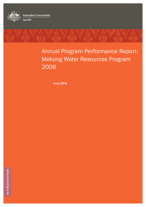 Annual Program Performance Report: Mekong Water Resources