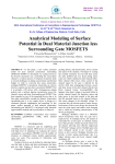 Analytical Modeling of Surface Potential in Dual Material
