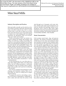 Mini Steel Mills - International Finance Corporation