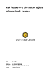 Risk factors for a Clostridium difficile colonization in humans.