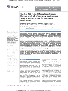 Gaucher iPSC-Derived Macrophages Produce Elevated Levels of