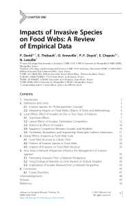 Impacts of Invasive Species on Food Webs: A Review of Empirical