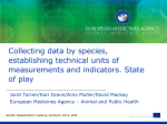 Collecting data by species, establishing technical units of
