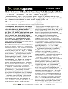 Marine Radiocarbon Evidence for the Mechanism of Deglacial