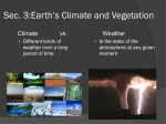 Sec. 3:Earth`s Climate and Vegetation