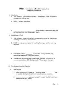CRSC 6 – Introduction to Precision Agriculture