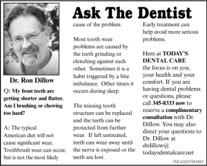 Ask The Dentist - Today`s Dental Care