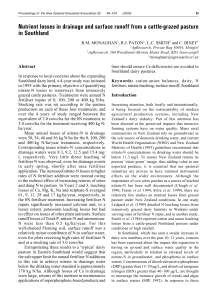 Nutrient losses in drainage and surface runoff from a cattle