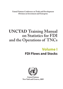 UNCTAD Training Manual on Statistics for FDI and the Operations of