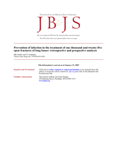 open fractures of long bones: retrospective and prospective