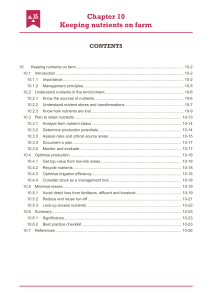 Chapter 10 Keeping nutrients on farm