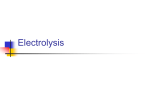 Electrolysis: using electricity to break up a compound into its elements