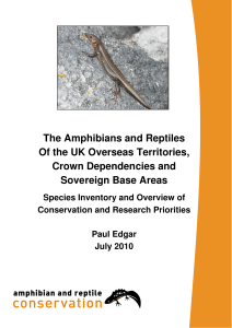 Amphibians and Reptiles of the UK OTs, CDs and SBAs: Species