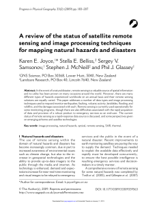 A review of the status of satellite remote sensing and image