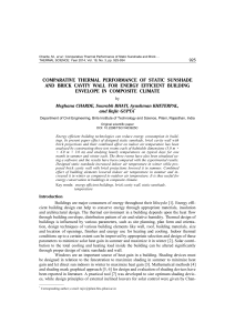 Comparative Thermal Performance of Static Sunshade and Brick