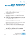 Data Sheet SOP for Function Testing Dissolved Oxygen Sensors
