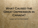 What Caused the Great Depression in Canada?