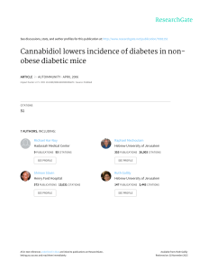 Cannabidiol lowers incidence of diabetes in non - Alpha-CAT