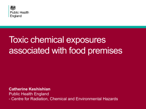 Toxic chemical exposures associated with food premises