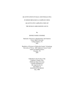 quantitation of male and female dna in mixed biological samples