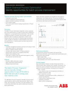 Batch Chemical Process Fingerprint
