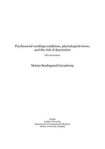 Psychosocial working conditions, physiological stress, and