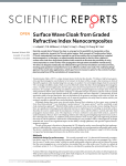 Surface Wave Cloak from Graded Refractive Index