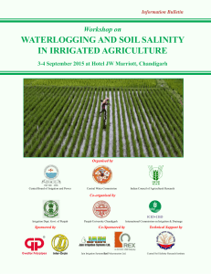Waterlogging and Soil Salinity in irrigated agriculture