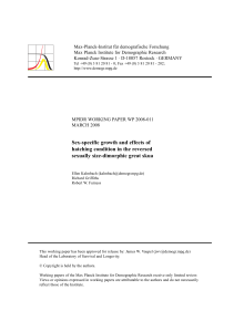 Sex-specific growth and effects of hatching condition in the reversed