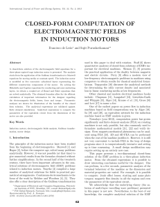 Closed Form Computation of Electromagnetic Fields in Induction