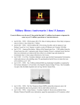 Military History Anniversaries 0101 thru 011516