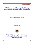 11 Advanced Level Training in Soil Testing, Plant Analysis