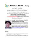 CCL Monthly Conference Call, Saturday, April 4, 2015