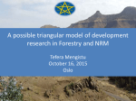 A possible triangular model of development research in Forestry and