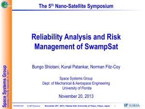 Reliability Analysis and Risk Management of SwampSat