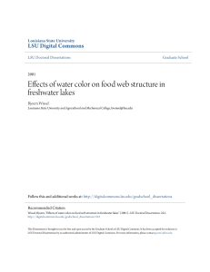 Effects of water color on food web structure in freshwater lakes