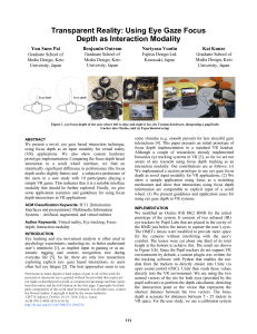 Transparent Reality: Using Eye Gaze Focus Depth as