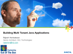 Building Multi Tenant Applications in Java v1.0