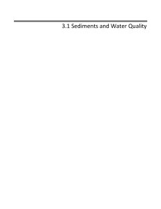 3.1 Sediments and Water Quality