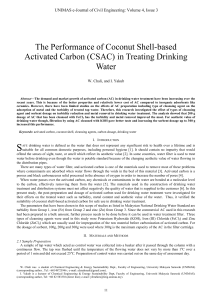 The Performance of Coconut Shell-based Activated Carbon